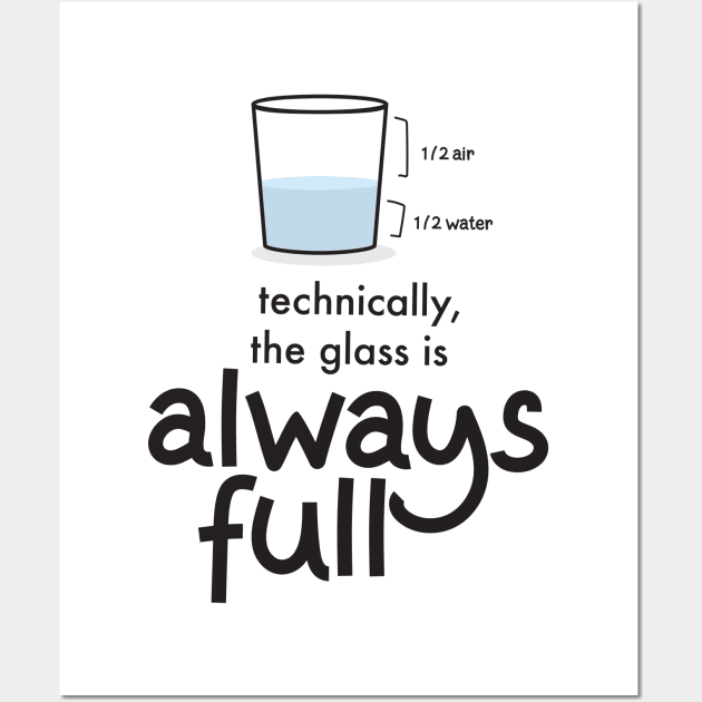 Technically The Glass is Always Full' Science Wall Art by ourwackyhome